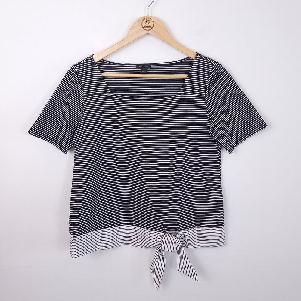 Ann Taylor Factory Square Neck Nautical Style Top size S